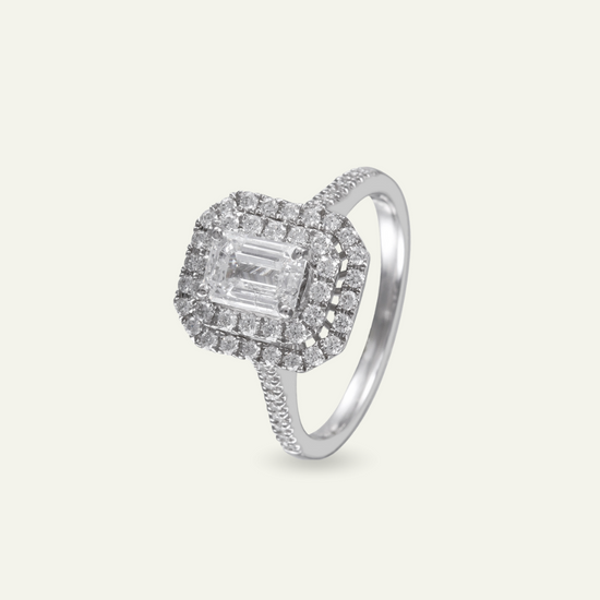 Anillos de compromiso con diamantes en oro 14k - Joyería La Esmeralda