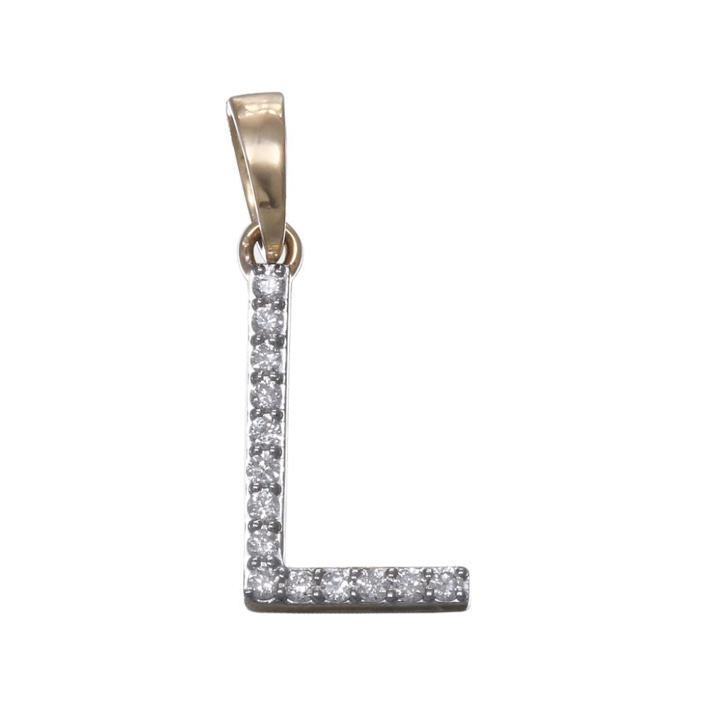 Dije de letra inicial con diamante