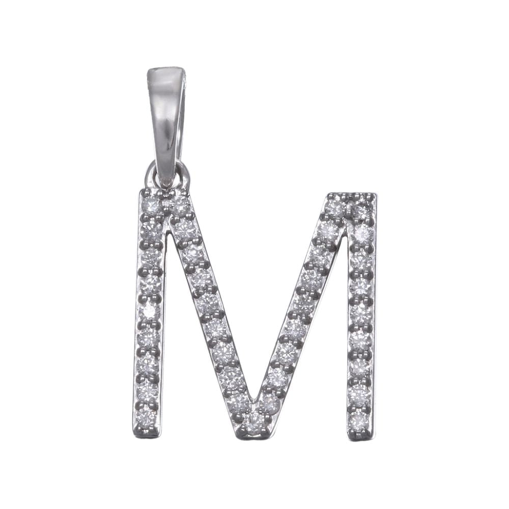 Dije de letra inicial con diamante