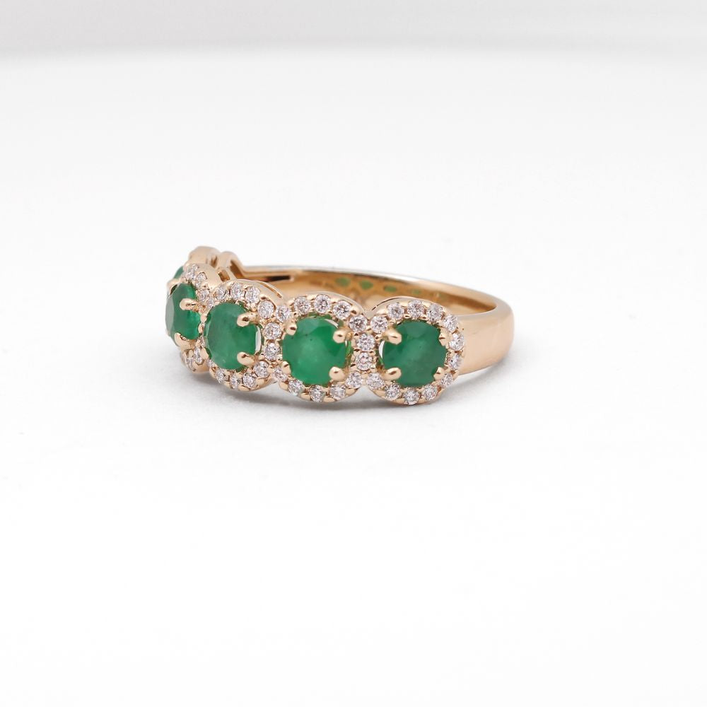 Churumbela con esmeralda y diamantes