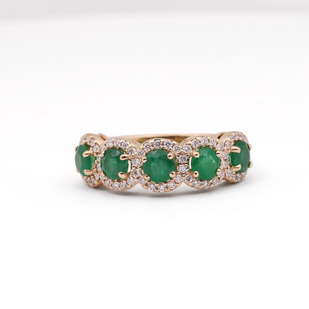 Churumbela con esmeralda y diamantes