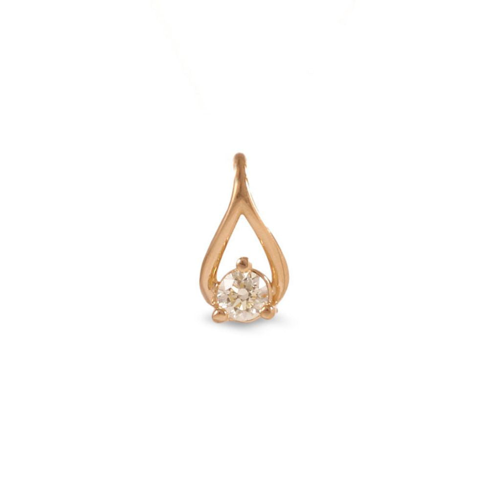 Dije con diamante en oro amarillo