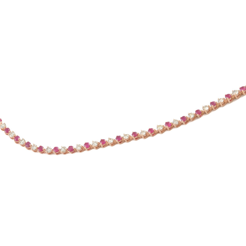 Brazalete con rubí y diamantes