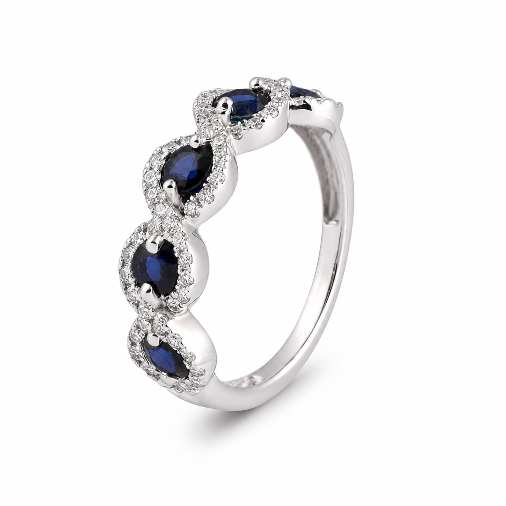 Churumbela con zafiro y diamantes