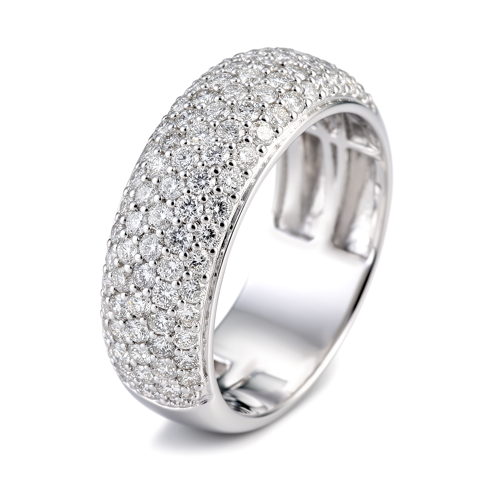 Anillo churumbela con pavé de diamantes