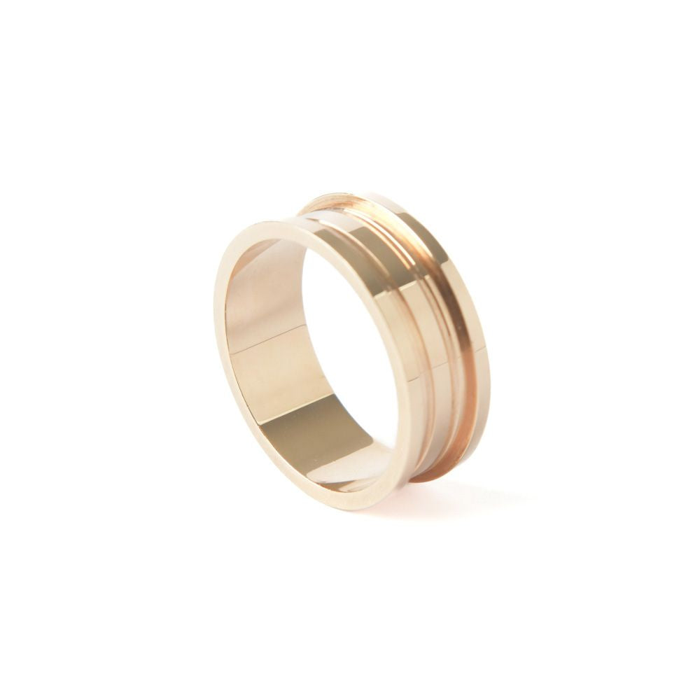 Argolla de matrimonio diseño de lujo doble banda