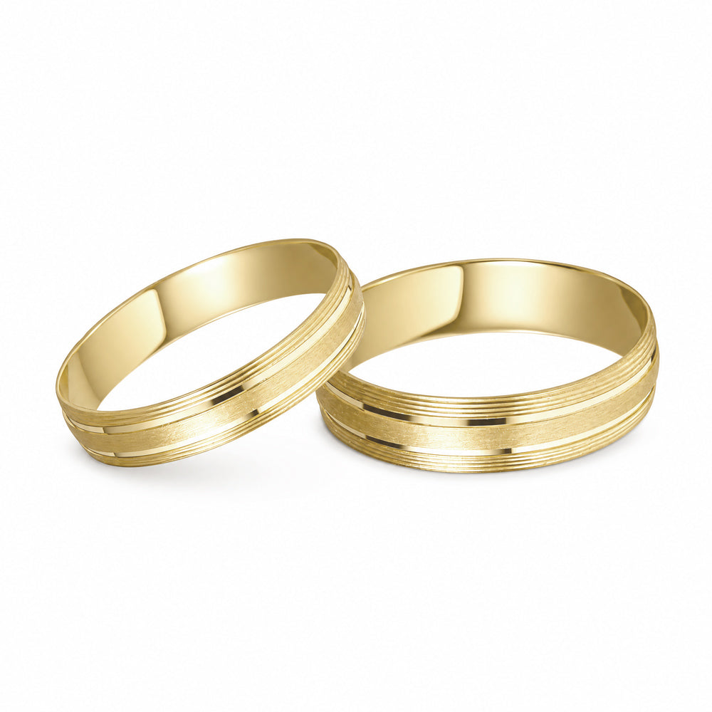 Argolla de matrimonio oro amarillo 10k