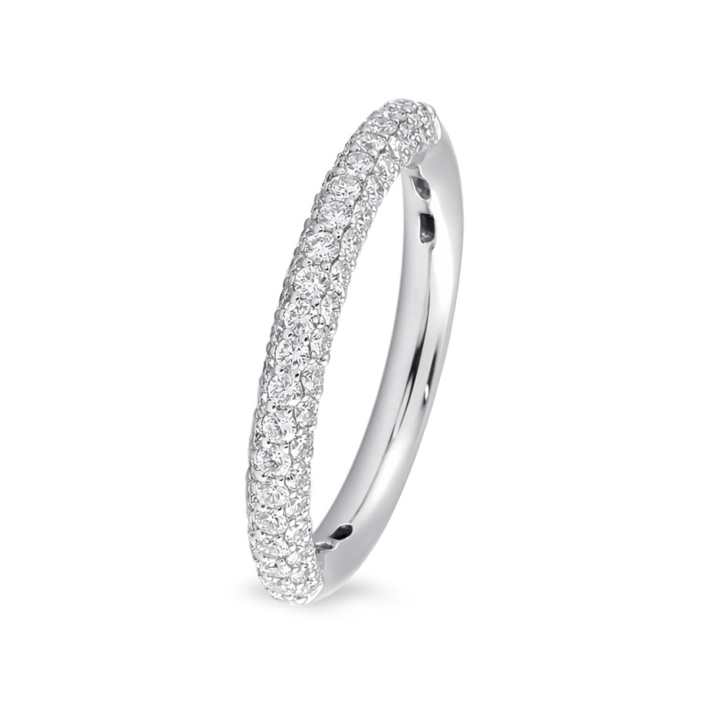 Anillo churumbela con pavé de diamante