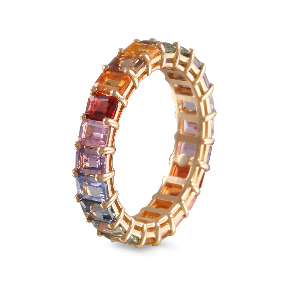Churumbela rainbow eternidad con zafiro multicolor