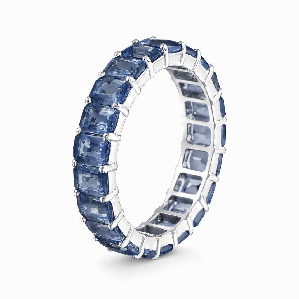 Churumbela eternidad con zafiro azul