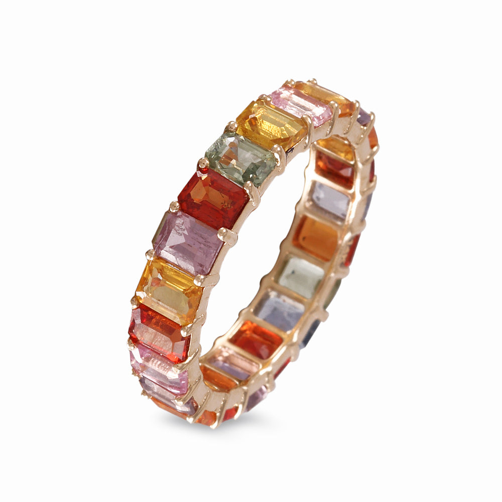 Churumbela rainbow eternidad con zafiro multicolor