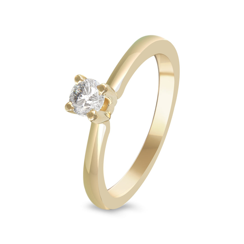 Anillo de compromiso solitario con diamante 0.30 ct