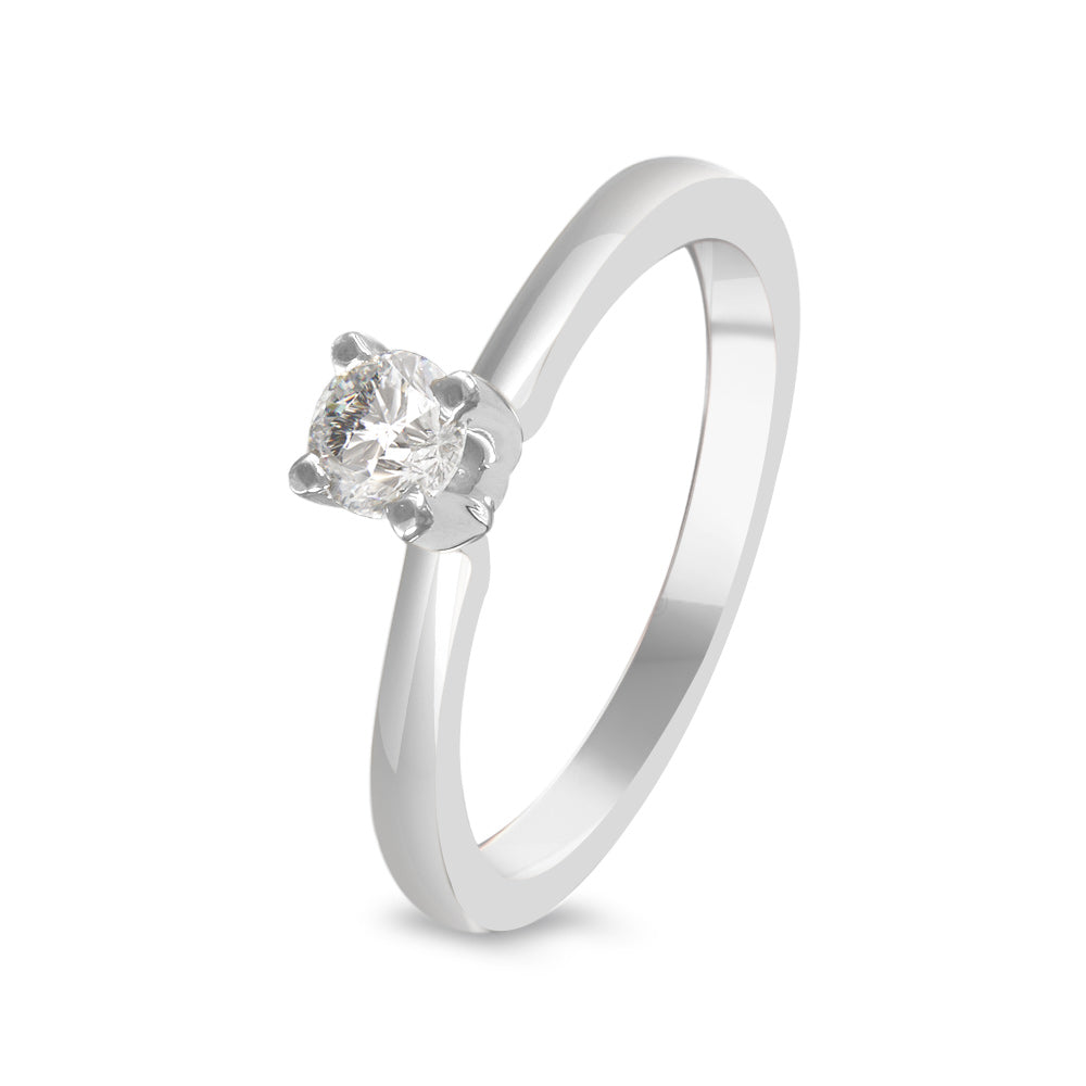 Anillo de compromiso solitario con diamante 0.30 ct