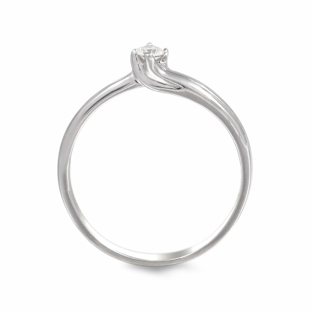 Anillo de compromiso solitario con diamante 0.08 ct