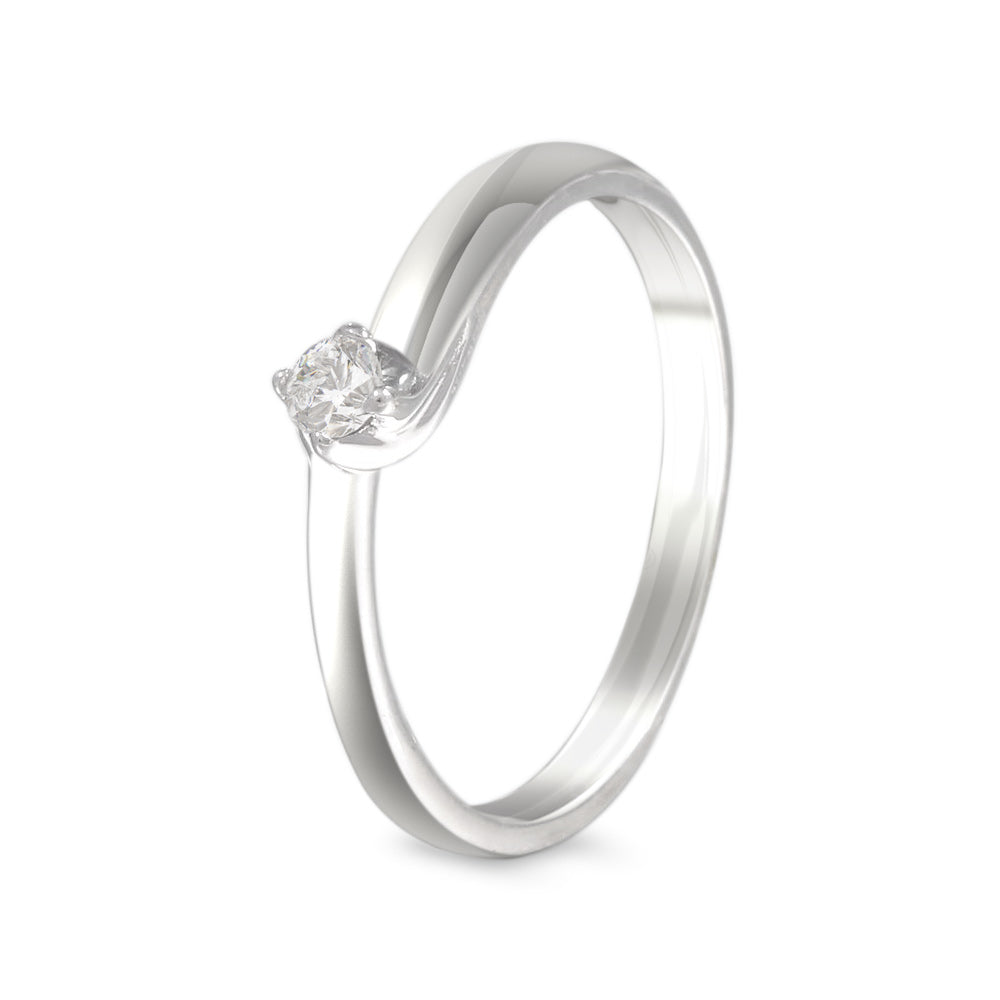 Anillo de compromiso solitario con diamante 0.08 ct