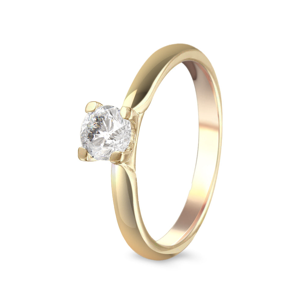 Anillo de compromiso solitario con diamante 0.51 ct