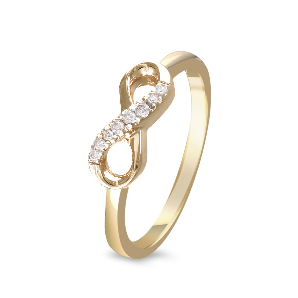 Anillo con diseño de infinito con diamante 0.03 ct
