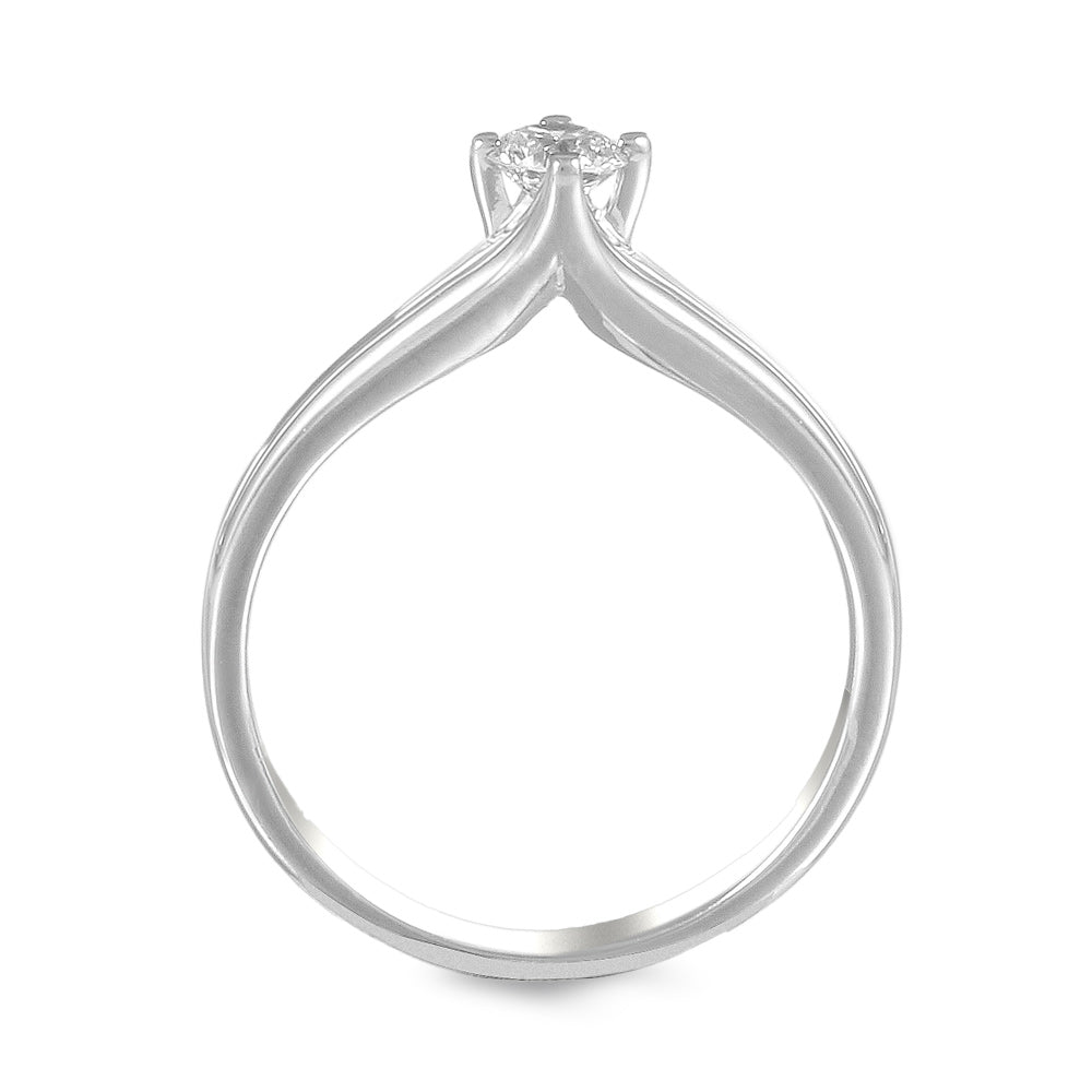 Anillo de compromiso solitario con diamante 0.26 ct