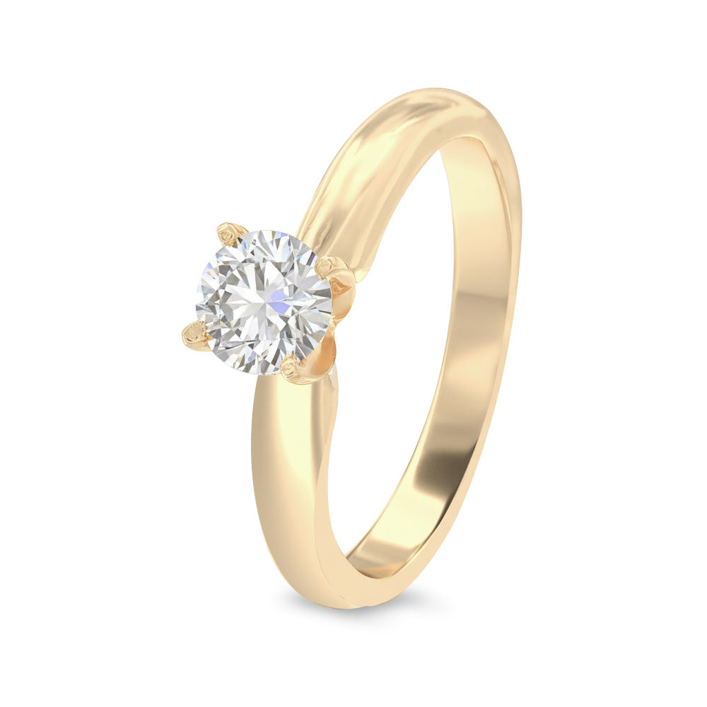 Anillo de compromiso solitario con diamante 0.45 ct