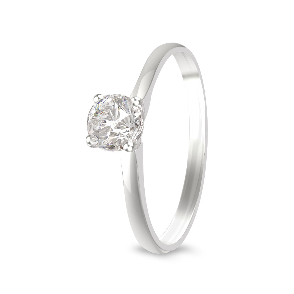 Anillo de compromiso solitario con diamante 0.52 ct