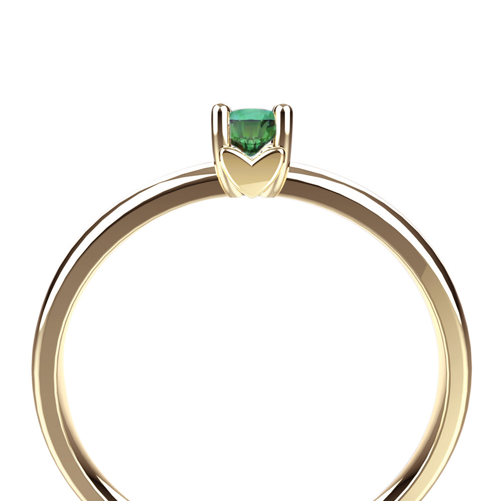 Anillo colección Mi Gema con esmeralda (Mayo)