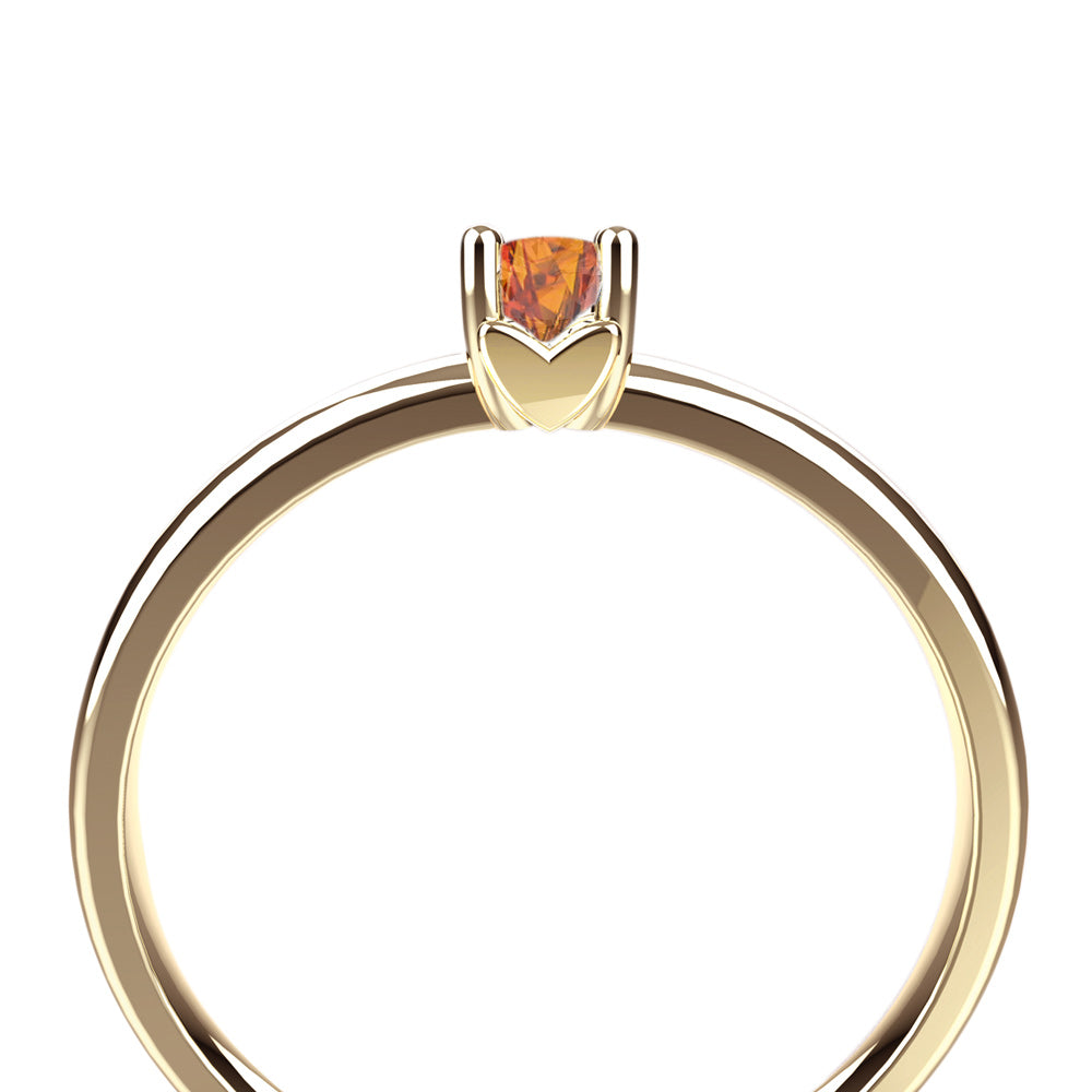 Anillo colección Mi Gema con ópalo de fuego (Octubre)