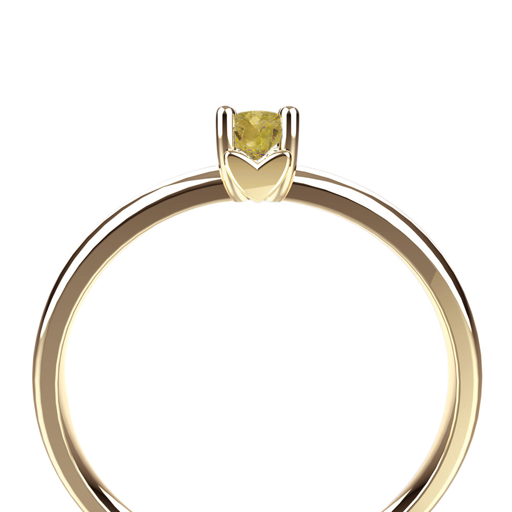 Anillo colección Mi Gema con peridoto (Agosto)