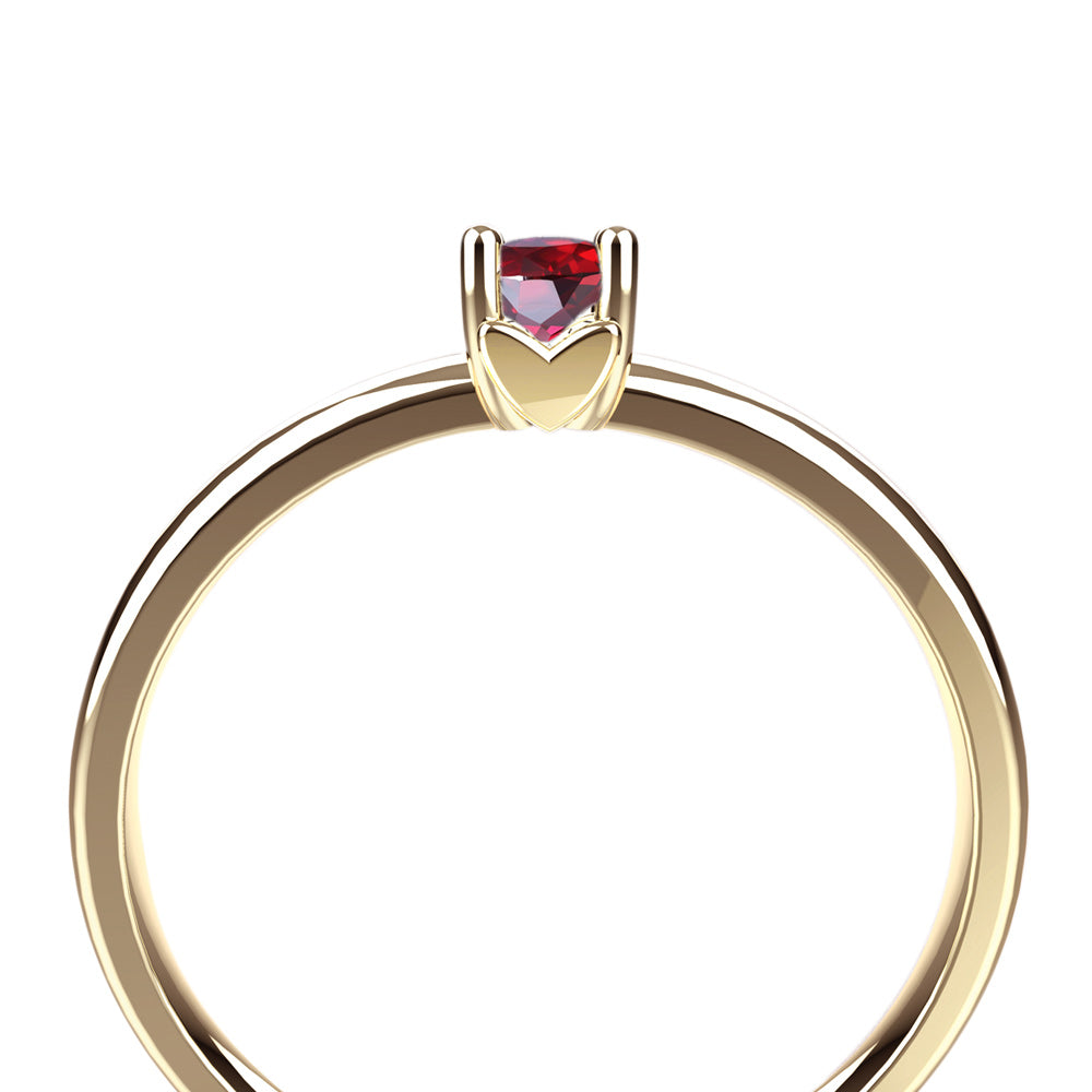 Anillo colección Mi Gema con rubí (Julio)