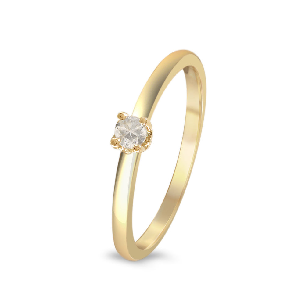 Anillo colección Mi Gema con diamante (Abril)