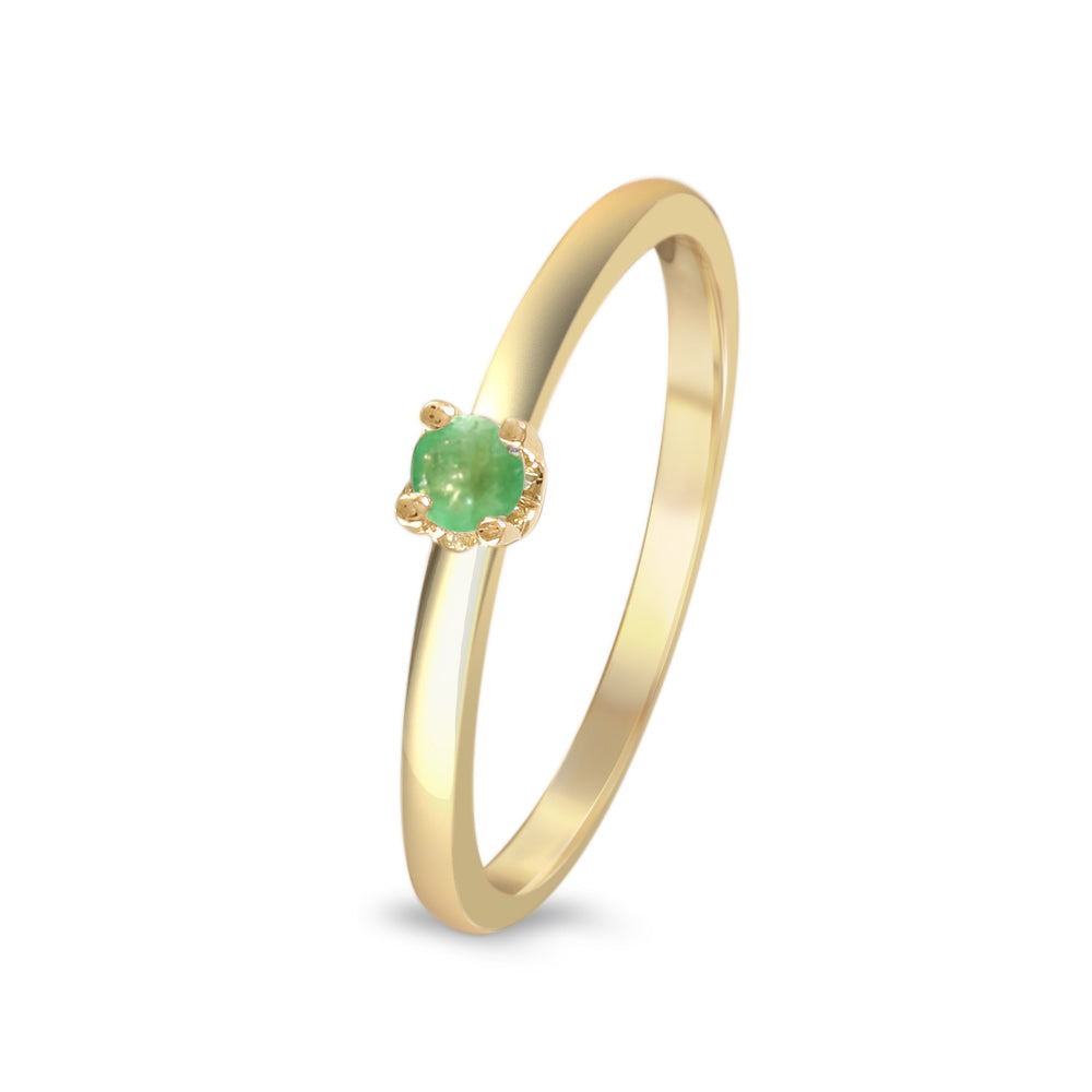 Anillo colección Mi Gema con esmeralda (Mayo)