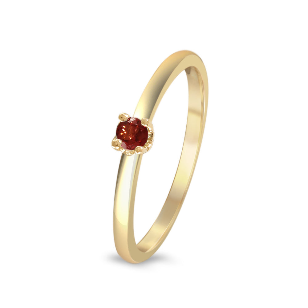Anillo colección Mi Gema con granate (Enero)