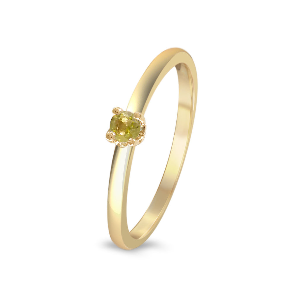 Anillo colección Mi Gema con peridoto (Agosto)