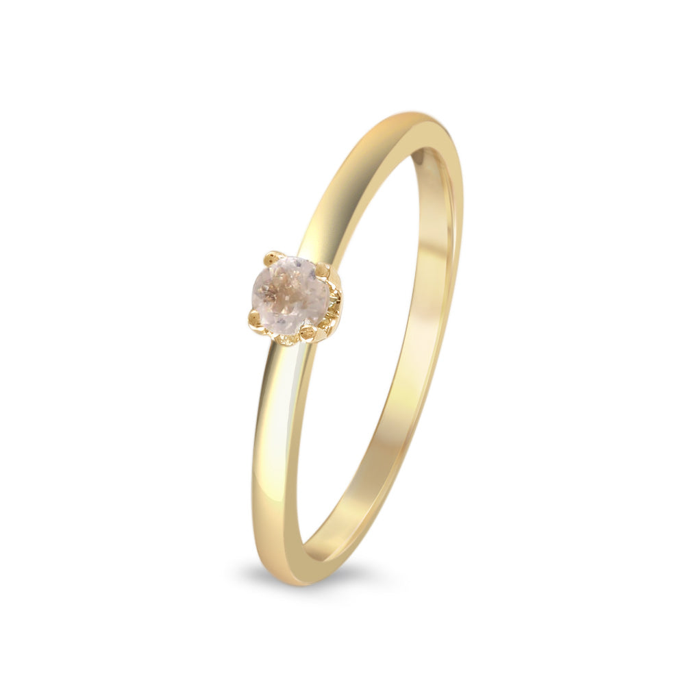 Anillo colección Mi Gema con piedra de luna (Junio)