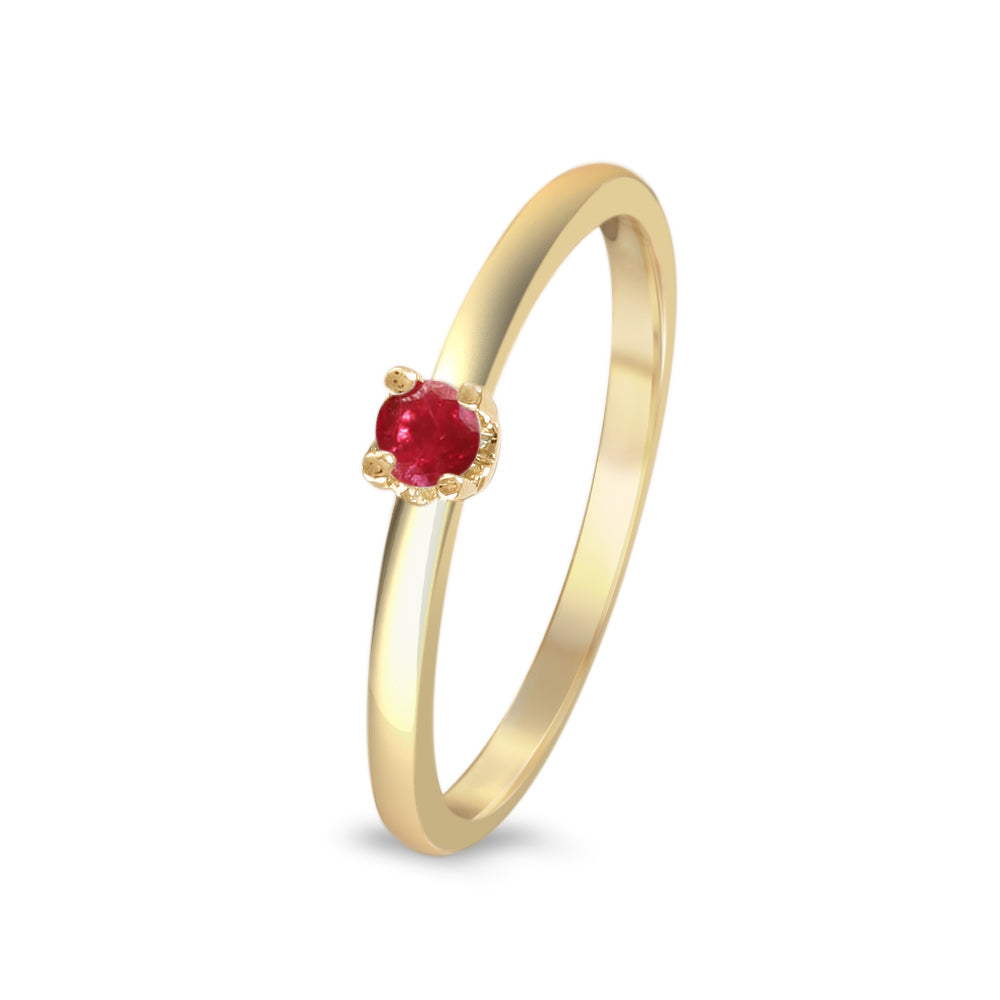 Anillo colección Mi Gema con rubí (Julio)