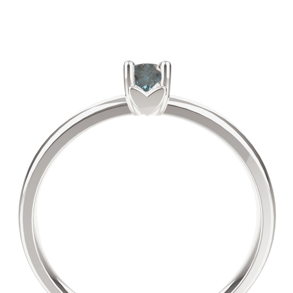 Anillo colección Mi Gema con diamante blue (Abril)