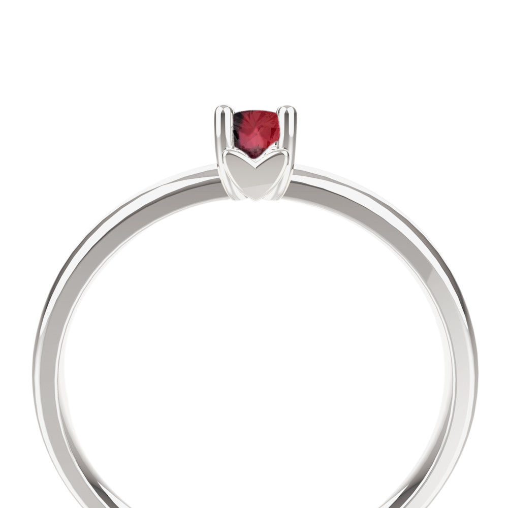 Anillo colección Mi Gema con granate (Enero)