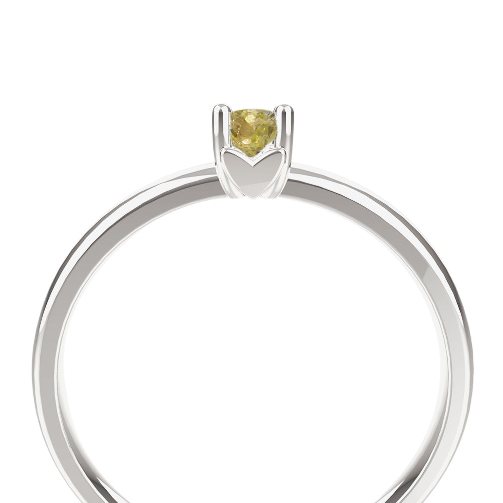 Anillo colección Mi Gema con peridoto (Agosto)