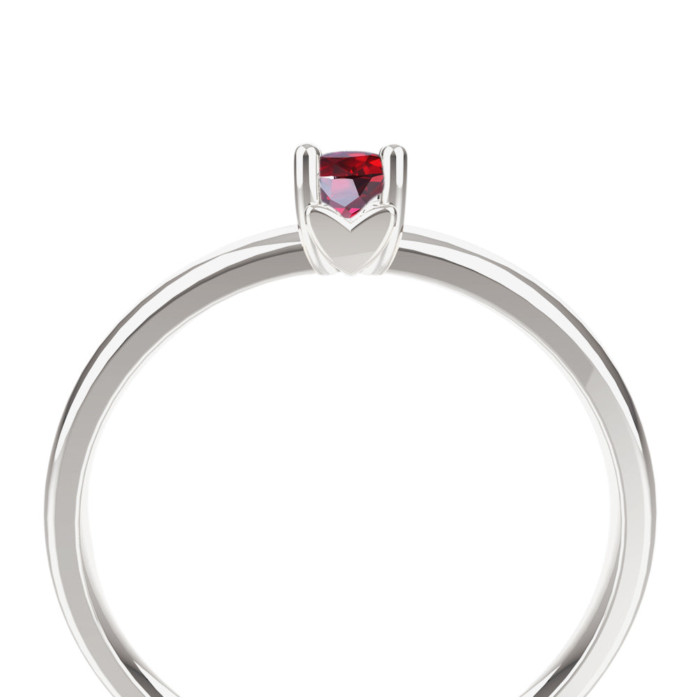 Anillo colección Mi Gema con rubí (Julio)