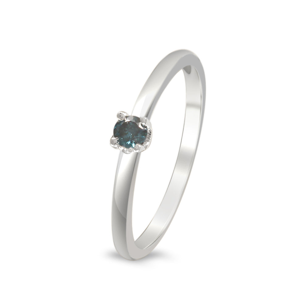 Anillo colección Mi Gema con diamante blue (Abril)