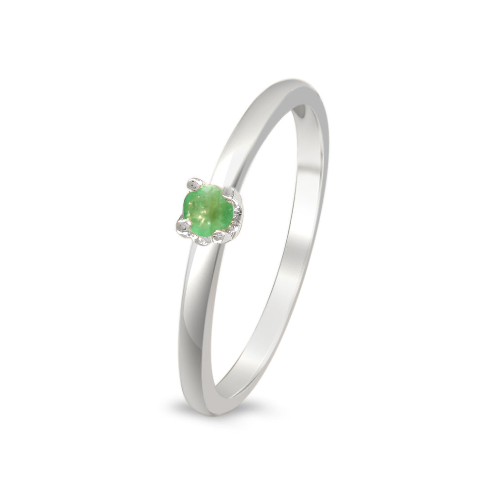 Anillo colección Mi Gema con esmeralda (Mayo)