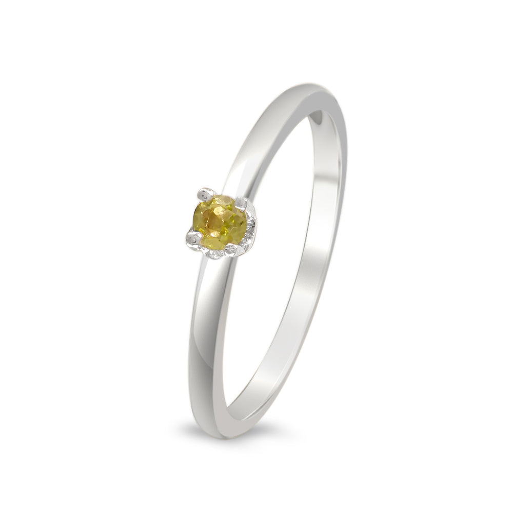 Anillo colección Mi Gema con peridoto (Agosto)