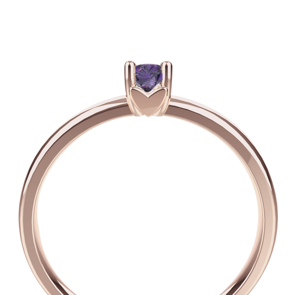 Anillo colección Mi Gema con amatista (Febrero)