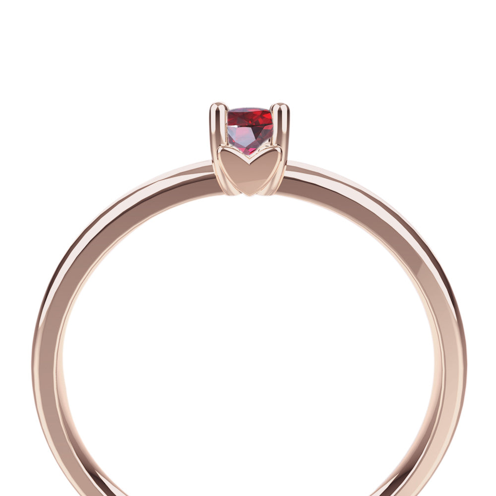 Anillo colección Mi Gema con rubí (Julio)