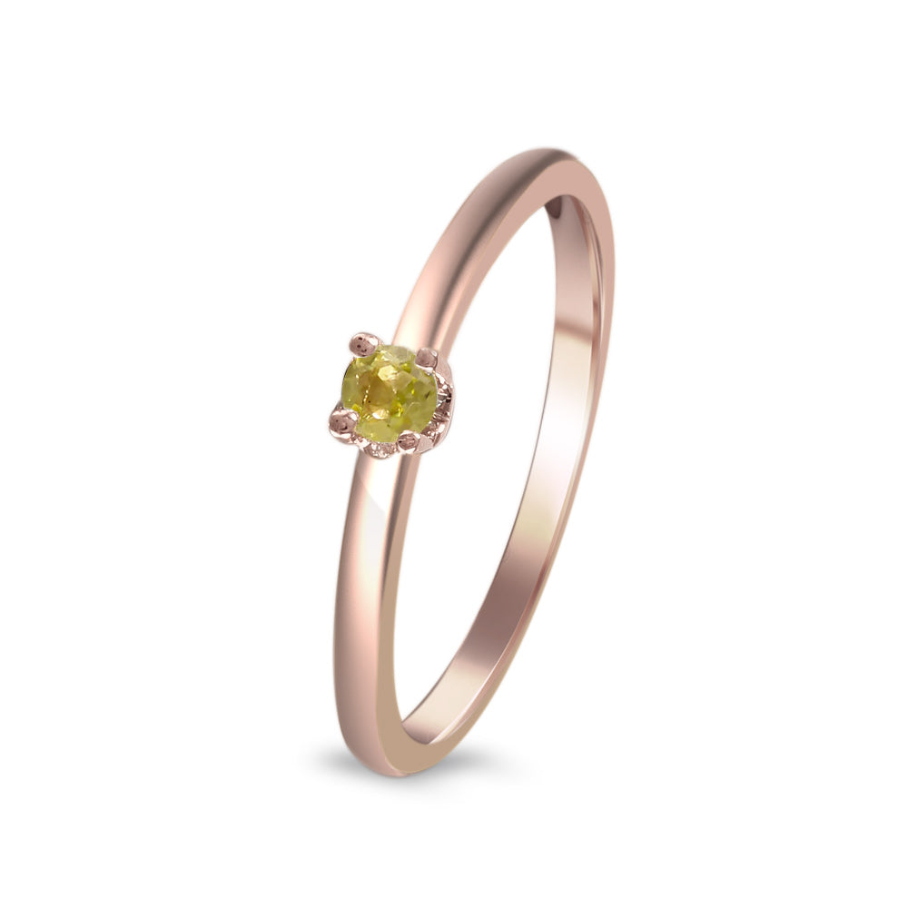 Anillo colección Mi Gema con peridoto (Agosto)