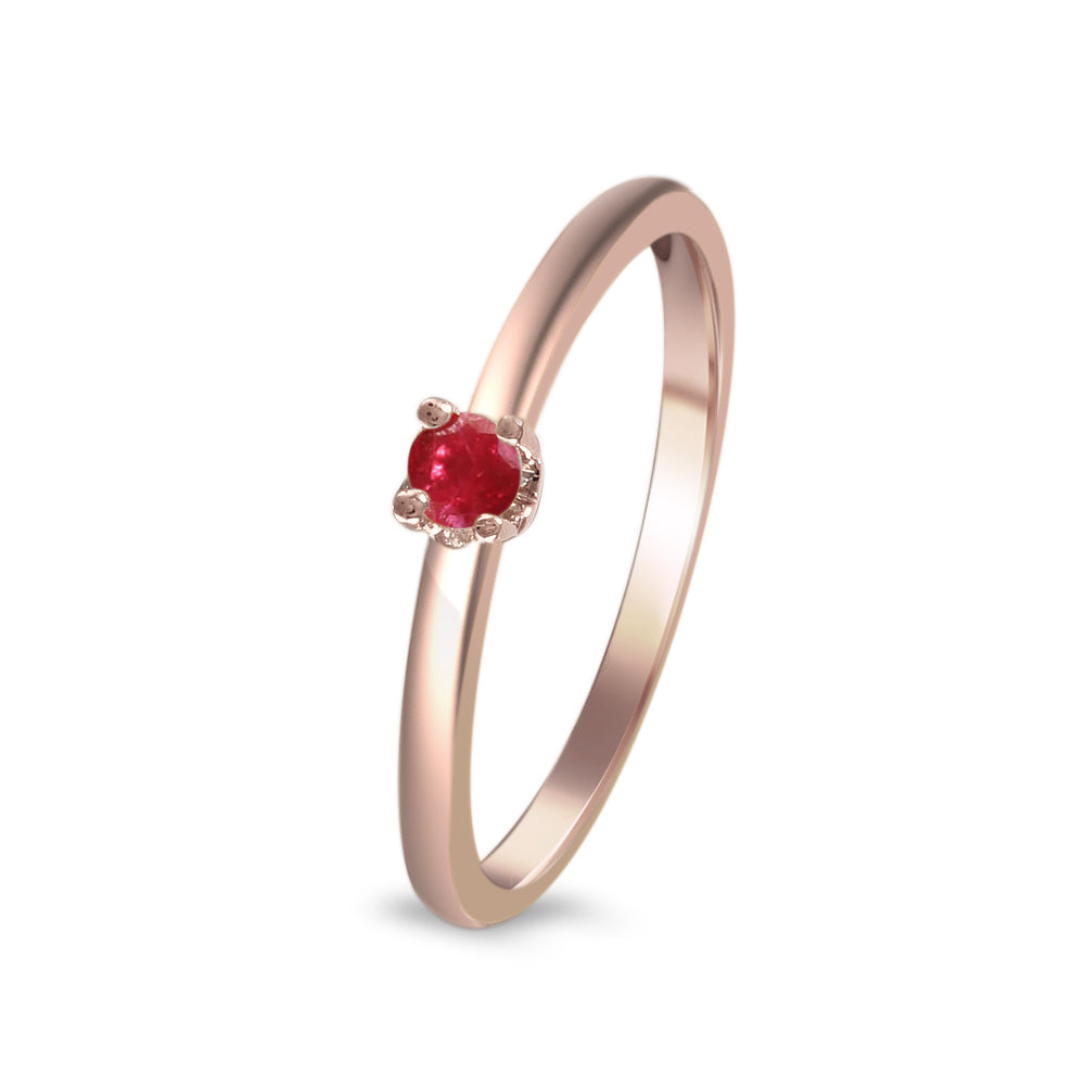 Anillo colección Mi Gema con rubí (Julio)