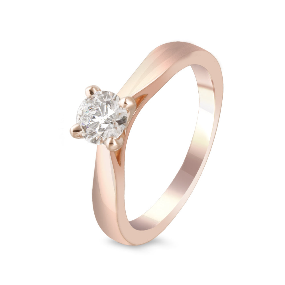 Anillo de compromiso solitario con diamante lab-grown 0.55 ct