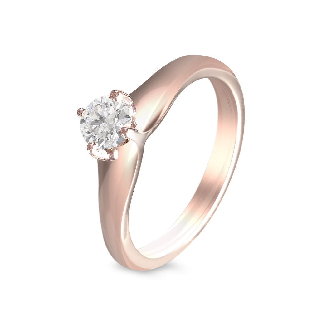 Anillo de compromiso solitario con diamante 0.40 ct