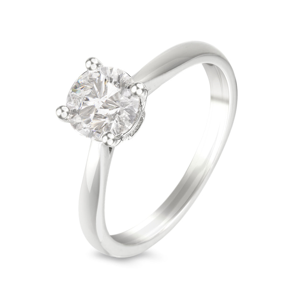 Anillo de compromiso solitario con diamante central 1.09 ct corte brillante
