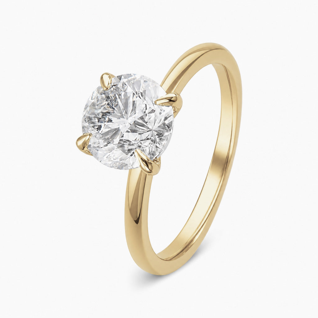 Anillo de compromiso con damante de laboratorio