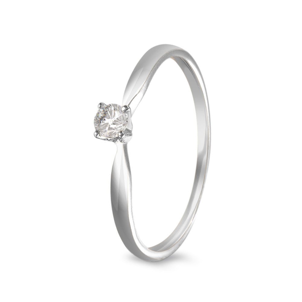 Anillo de compromiso solitario con diamante 0.11 ct